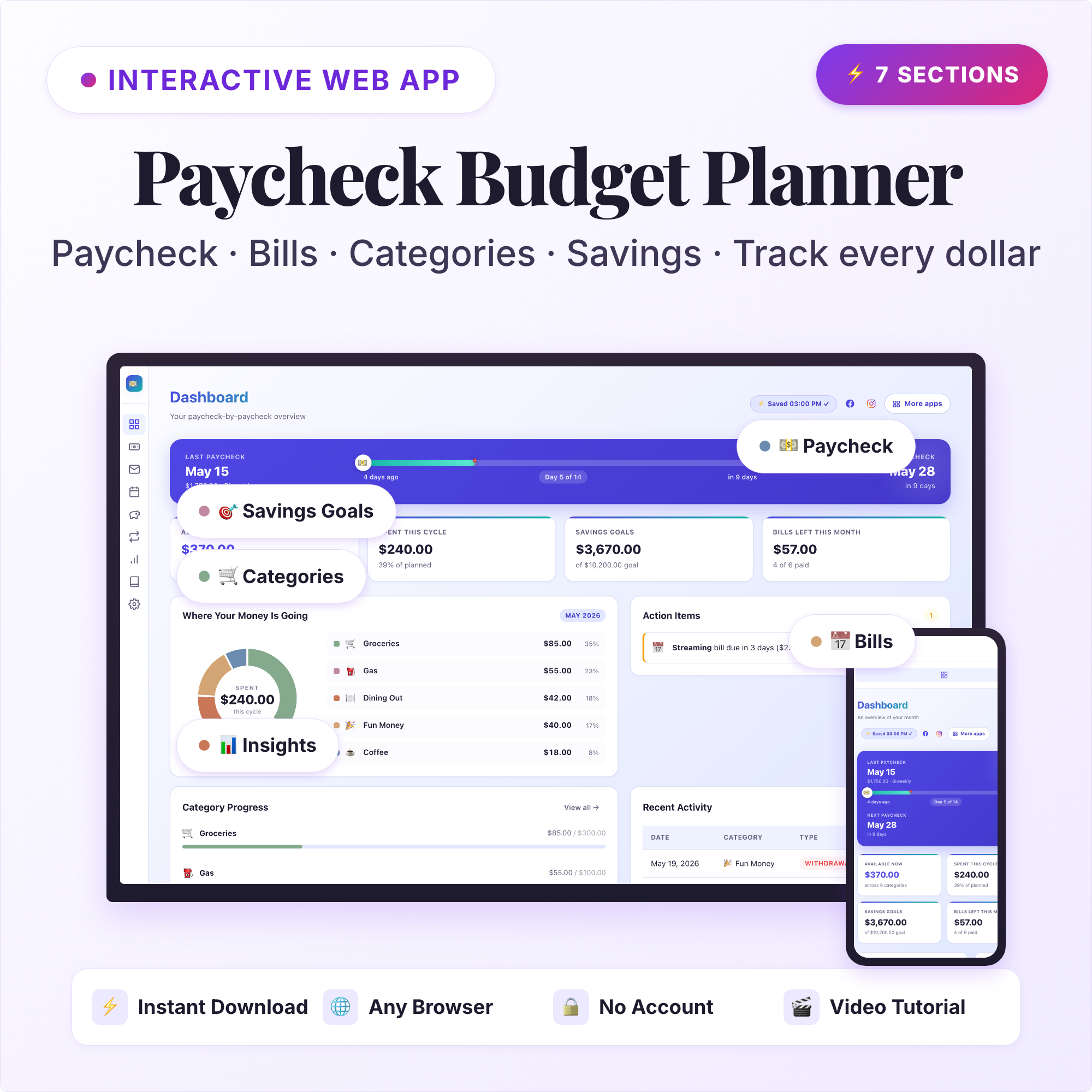 Paycheck Budget Planner