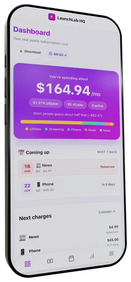 Subscriptions app